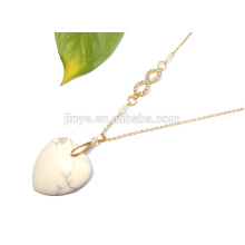 Fashion Golden Infinity White Turquoise Necklace